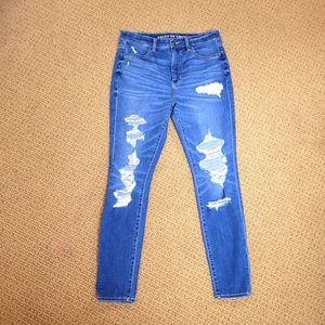 AE super hi rise jegging size 10